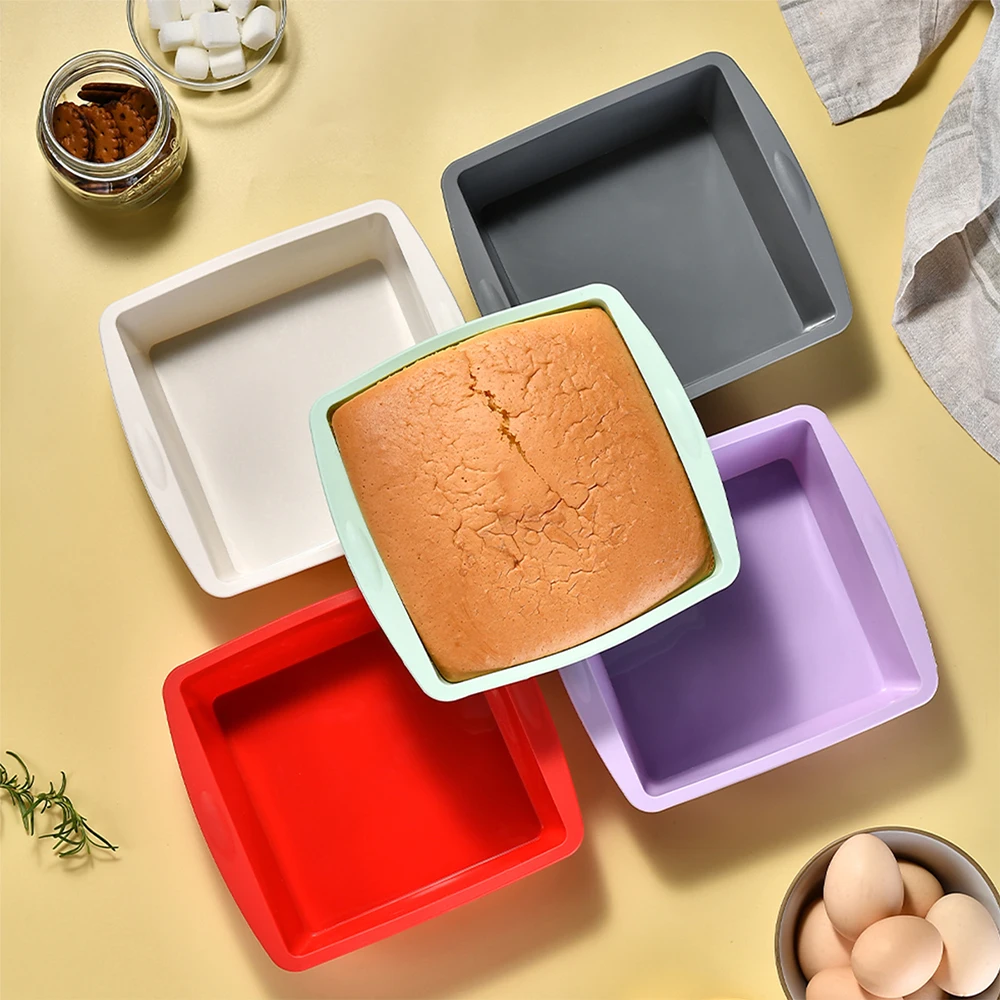 Quality Kitchen Gadgets - 1/4Pcs Silicone Square Cake Mold Easy