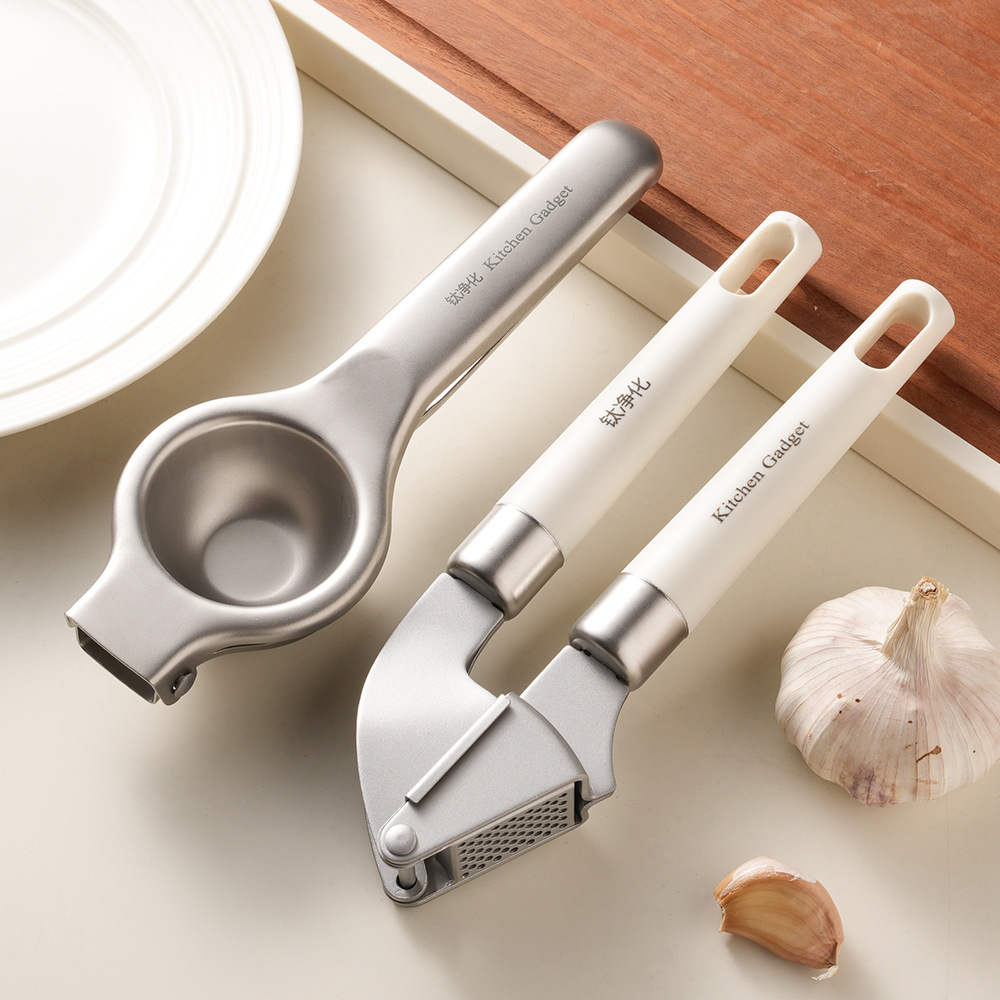 Kitchen Gadgets Garlic - Stainless Steel Lemon Squeezer Garlic Press