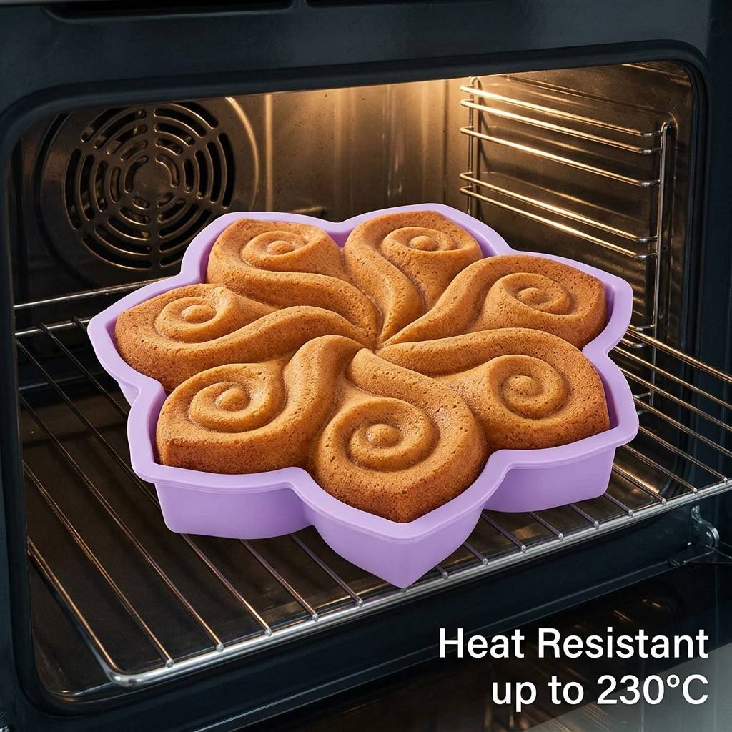 Kitchen Hanging Gadgets - Large Flower Silicone Cake Mold Spiral