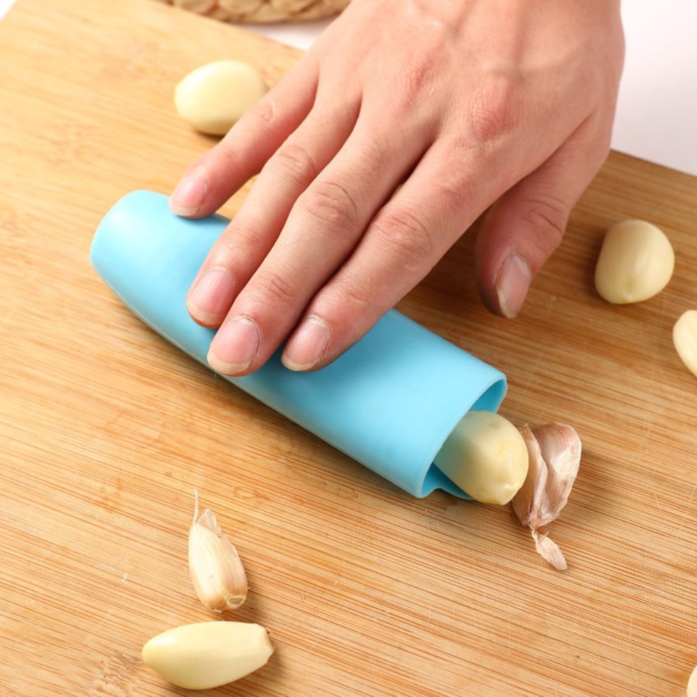 Kitchen Gadgets Garlic - New Silicone Garlic Peeler Blue Convenient