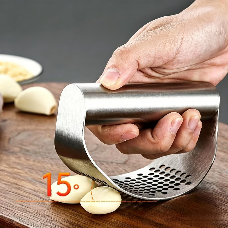 Stainless Steel Ring Manual Ga - đánh giá và giá Manual Garlic Press