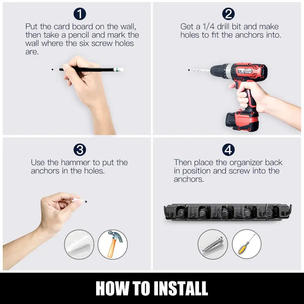 Wall Mounted Mop Holder 3/4/5  - đánh giá và giá Kitchen Gadgets Hacks