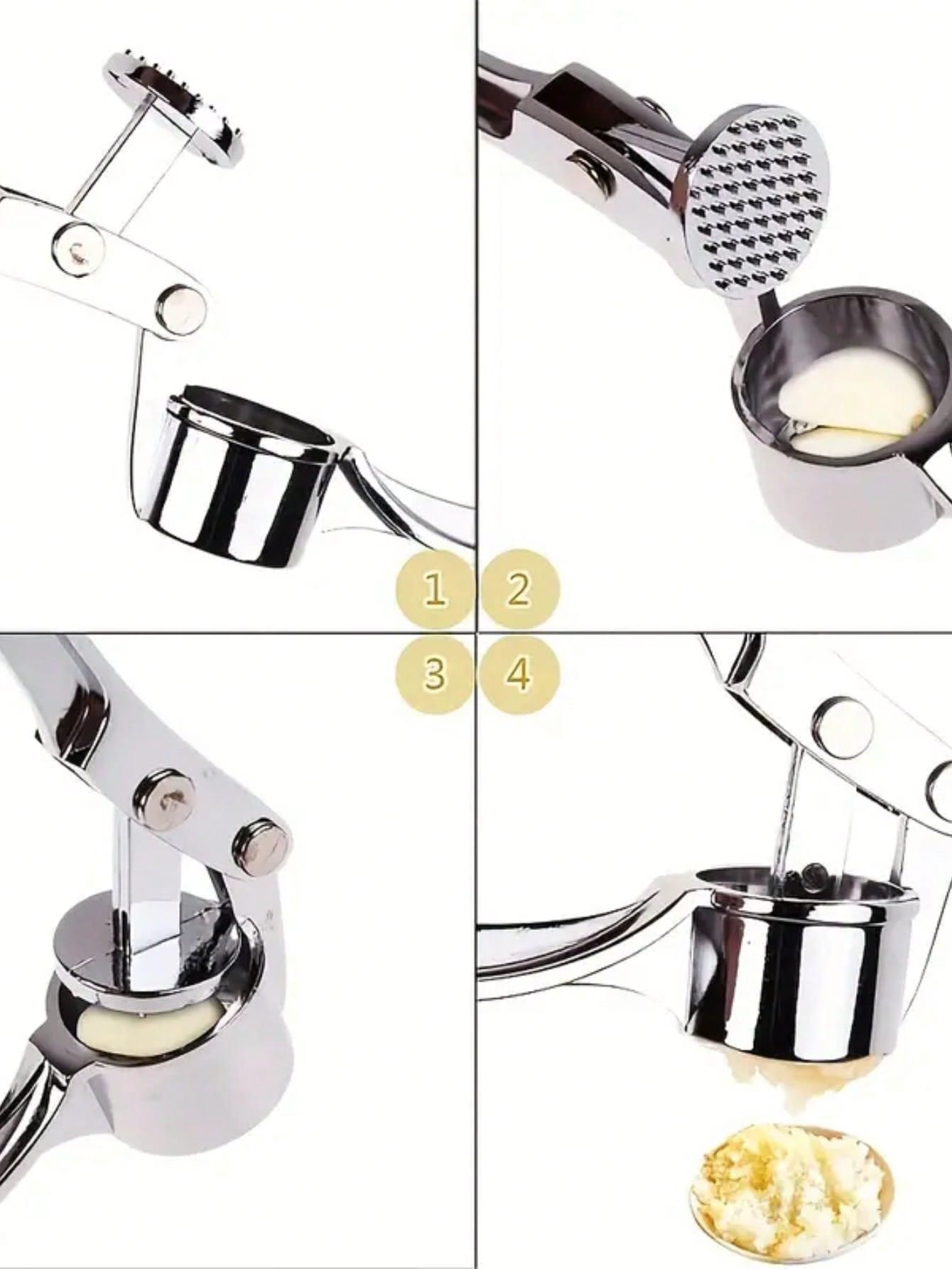 Kitchen Garlic Press Crusher M - đánh giá và giá Manual Garlic Press